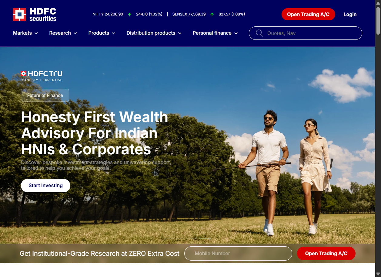 HDFC Securities marketing campaign India