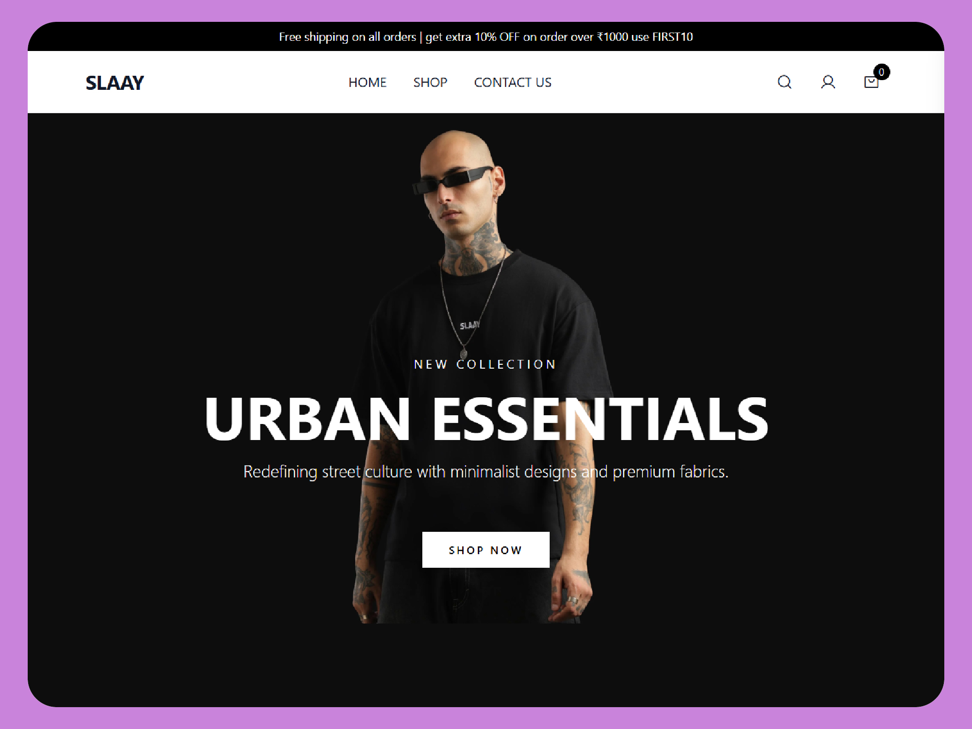 Slaay shopping Website