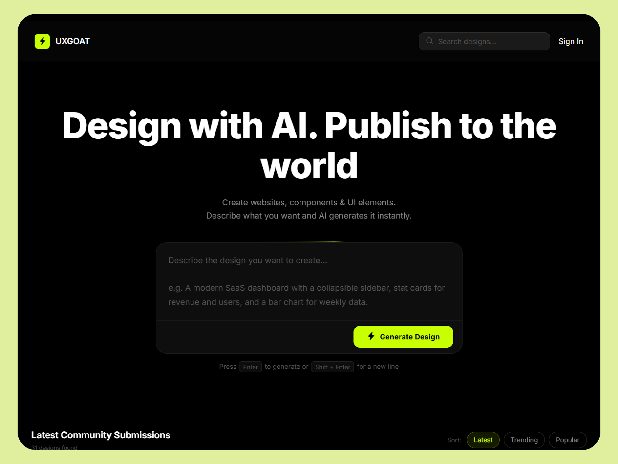 UX Goat Website